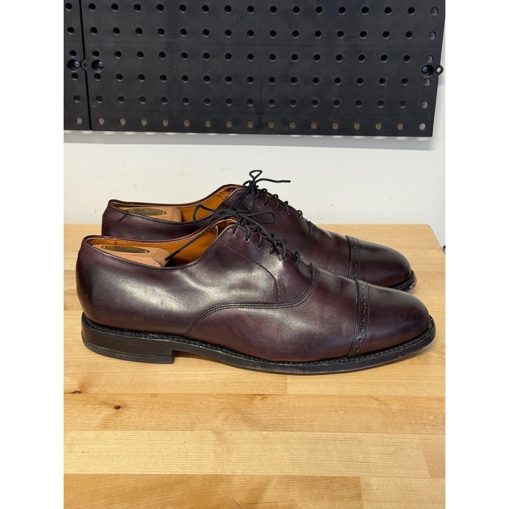 Allen Edmonds Burgundy Cap Toe Oxford‎ Dress Shoes Men's Size 10 B 333 207 - Picture 8 of 11